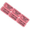 2"x2" Double Coupon Stock Roll Ticket